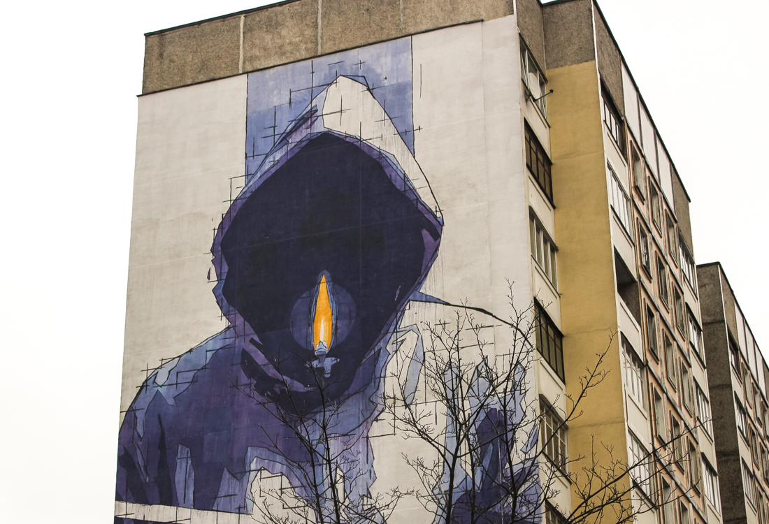 Проблема граффити в Минске на улице Воронянского